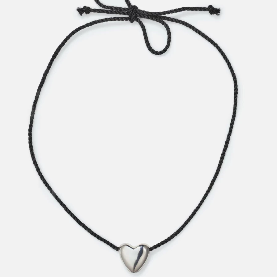 Annika Inez Sterling Silver Heart Necklace - Elegant Small Pendant for Women