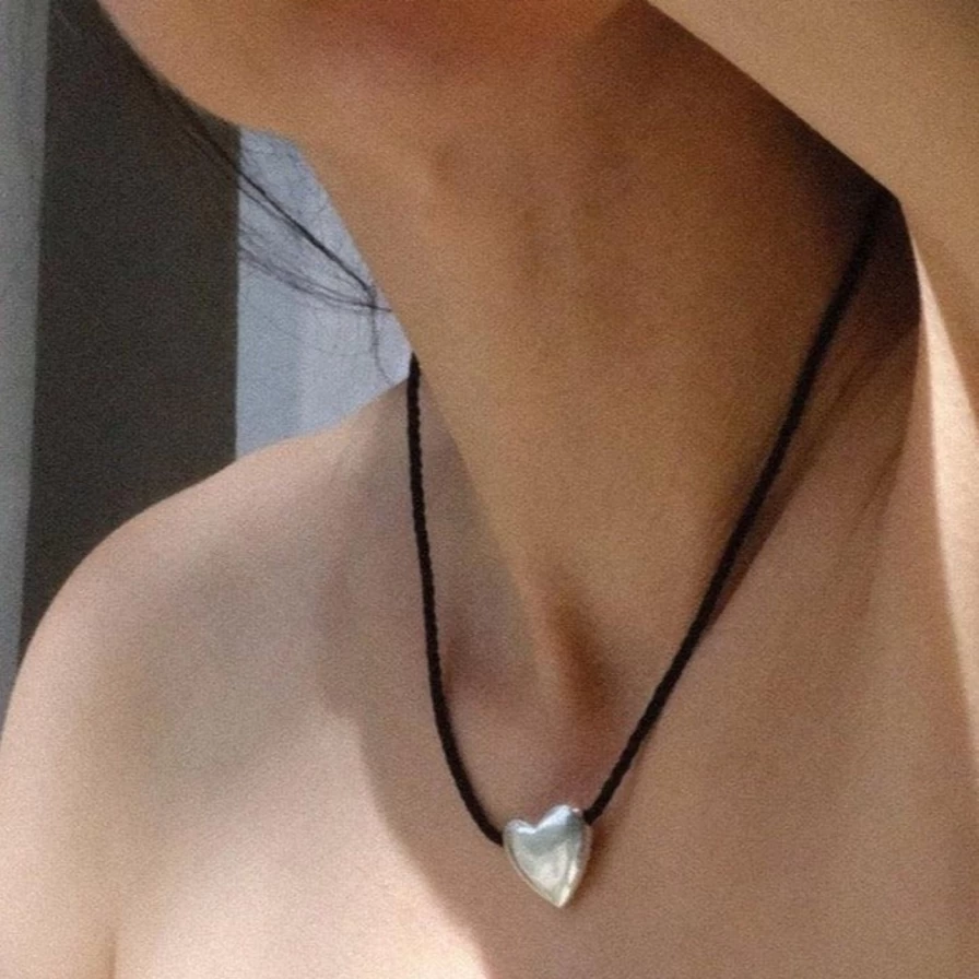 Annika Inez Sterling Silver Heart Necklace - Elegant Small Pendant for Women