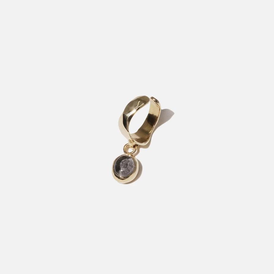 CLED Oval Dangling Ear Cuff - Trendy Silver Ear Cuff for Women, Non-Piercing Ear Jewelry, Boho Chic Statement Piece