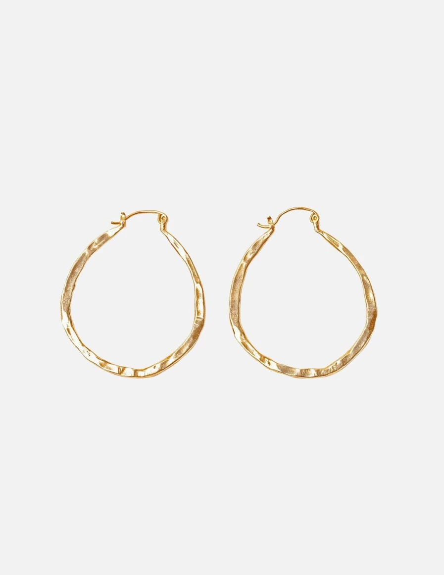 Mandy Reid Yellow Gold Lola Hoop Earrings