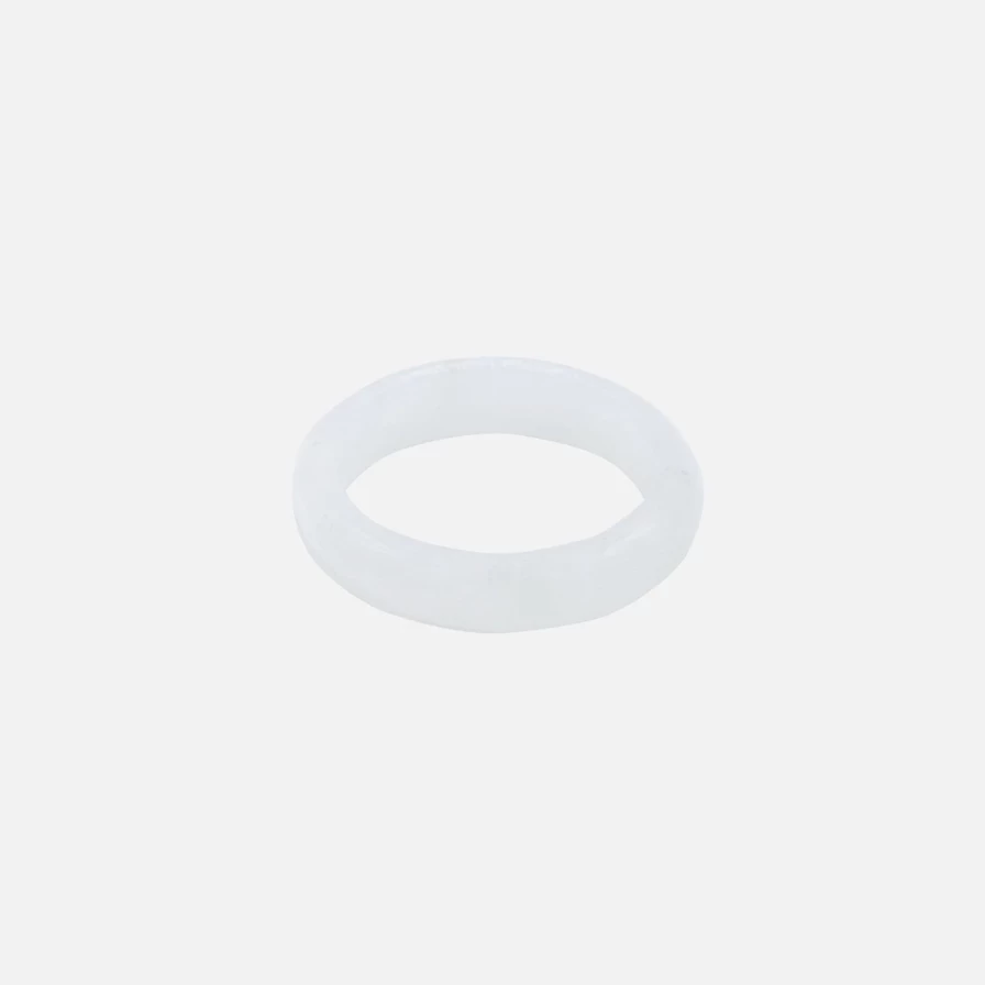 "Seree White Quartzite Stone Ring – Elegant Tee Design Jewelry"