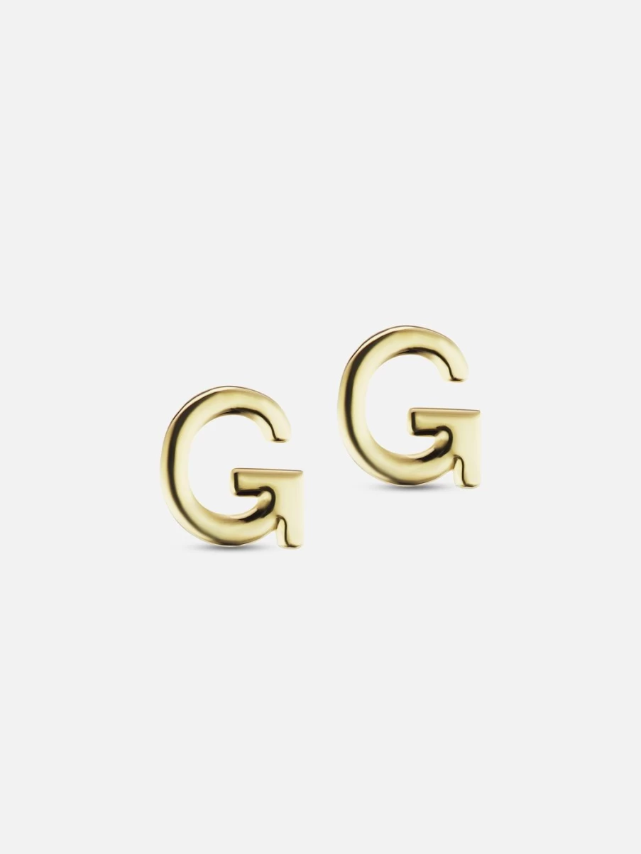 "The Gild 14K Gold Initial Earrings - Personalized Letter Earrings for Women"