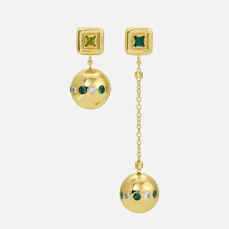 Monbouquette Chubby Clover Drops - Elegant Gold Jewelry for Stylish Accessories