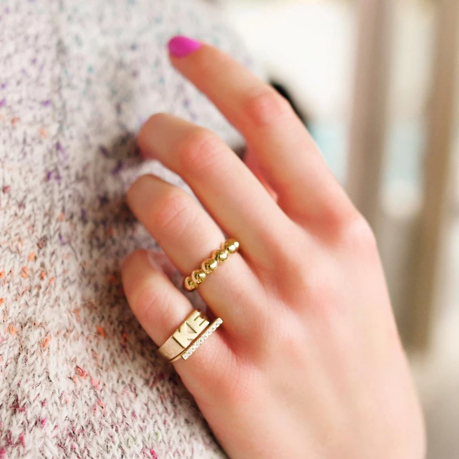 Ariel Gordon Sterling Silver Bubble Ring - Minimalist Stackable Ring for Women