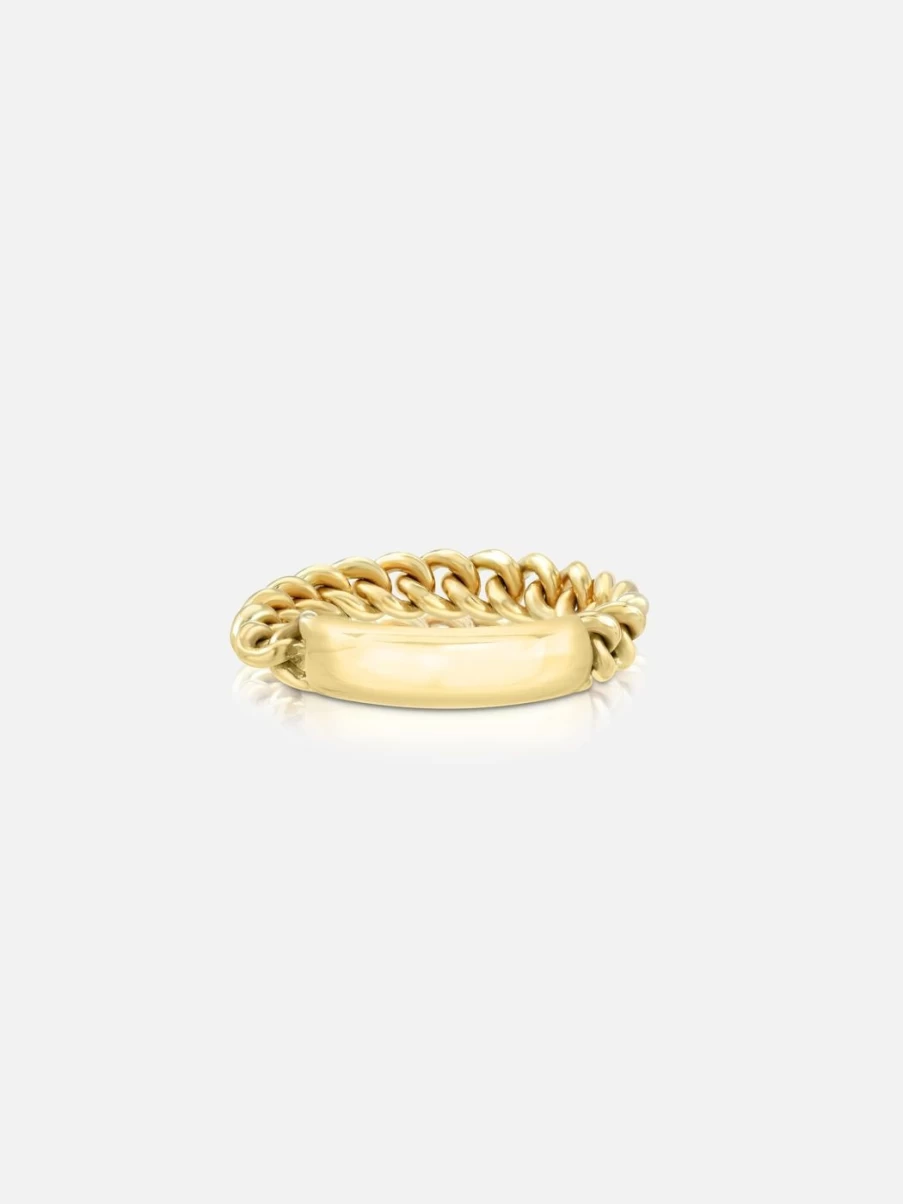 "Stacy Nolan Chain ID Ring - Stylish Adjustable Chain Link Finger Ring for Women and Men"