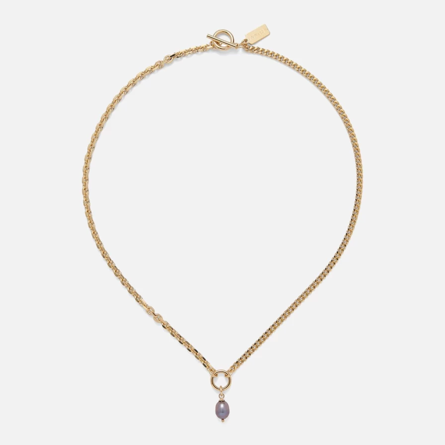 Lady Grey Duo Layered Gold Chain Necklace - Elegant Double Strand Jewelry