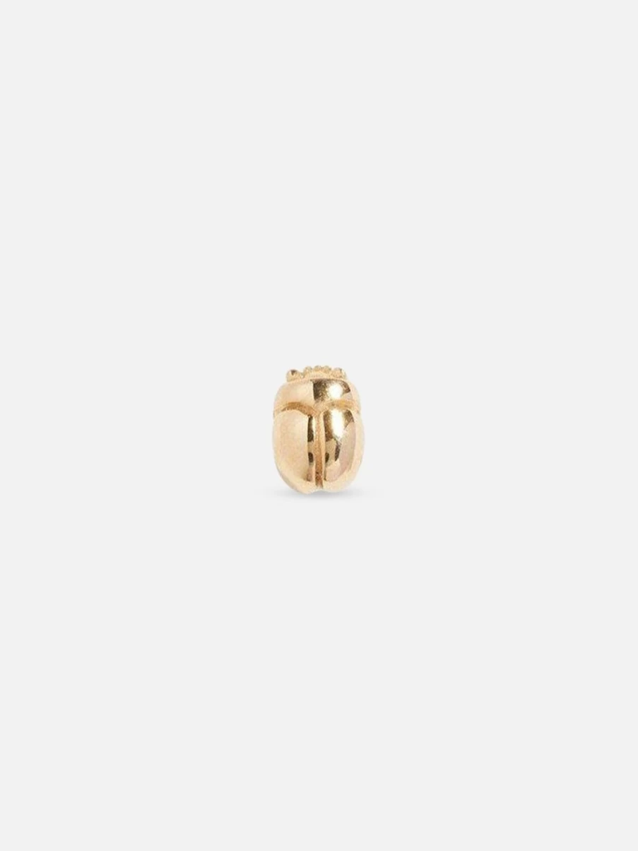 Pamela Love Scarab Stud Earrings - Vintage Inspired Beetle Studs in Sterling Silver