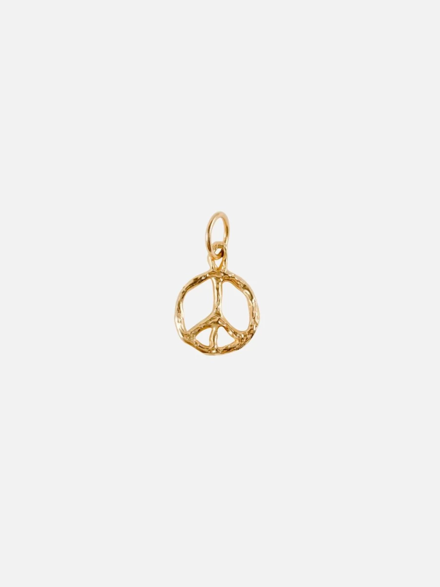 Mandy Reid Gold Peace Charm Pendant - Elegant Jewelry for Women