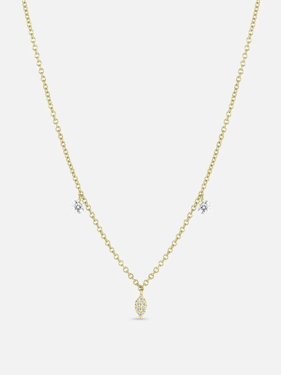 Meredith Young Floating Diamond Pendant Necklace - Elegant Sterling Silver Charm Jewelry