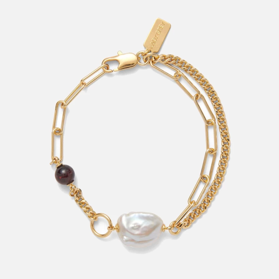 Lady Grey Gold Montage Bracelet - Elegant Stackable Jewelry for Women