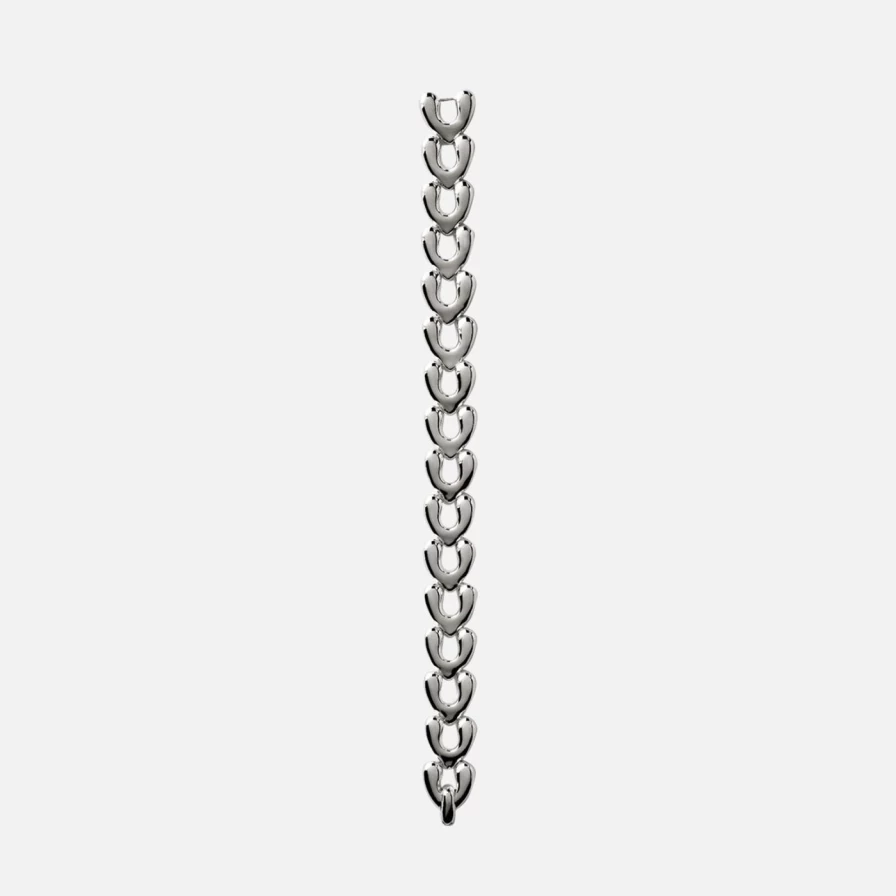 Annika Inez Sterling Silver Heart Link Bracelet for Women, Dainty Small Heart Charm Bracelet, Elegant Adjustable Chain Gift
