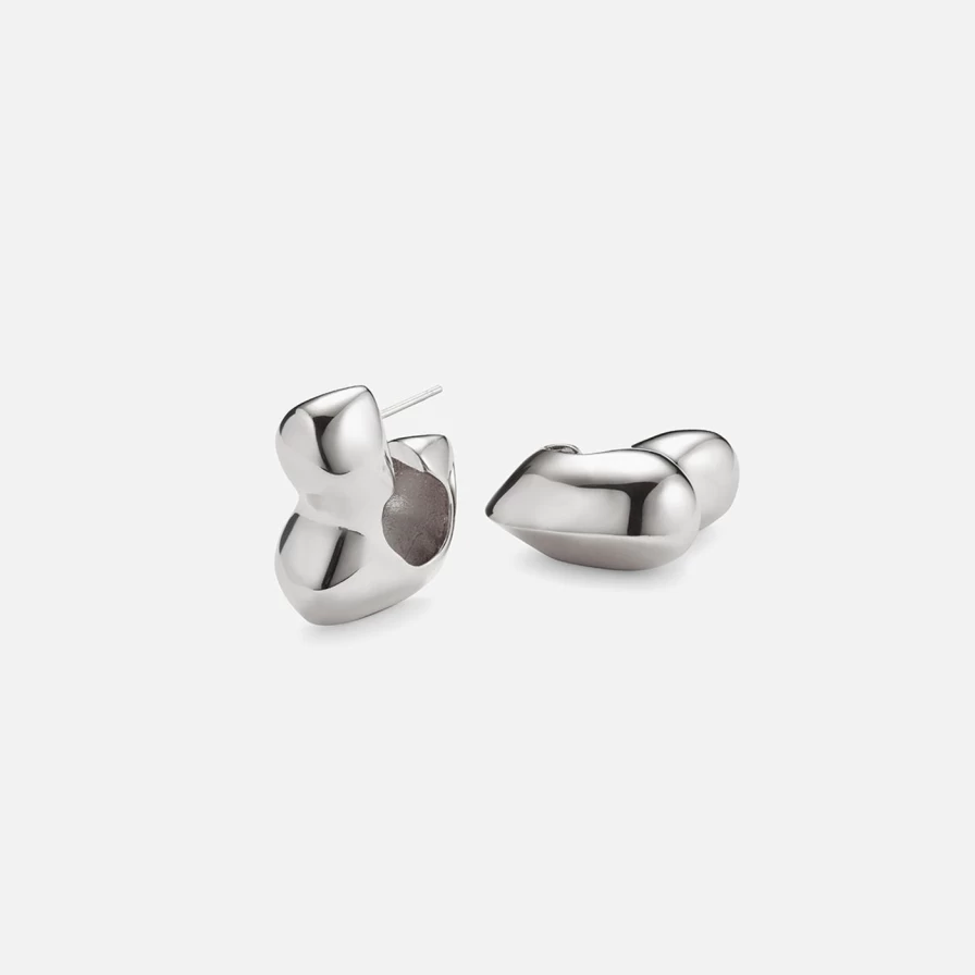 AGMES Sterling Silver Bubble Hoops Earrings