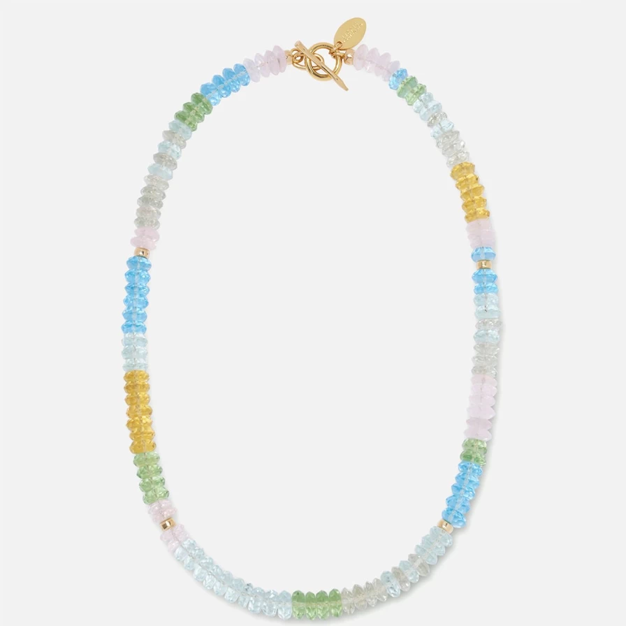 "Lizzie Fortunato Blue Ombre Coast Necklace – Handmade Beaded Jewelry"