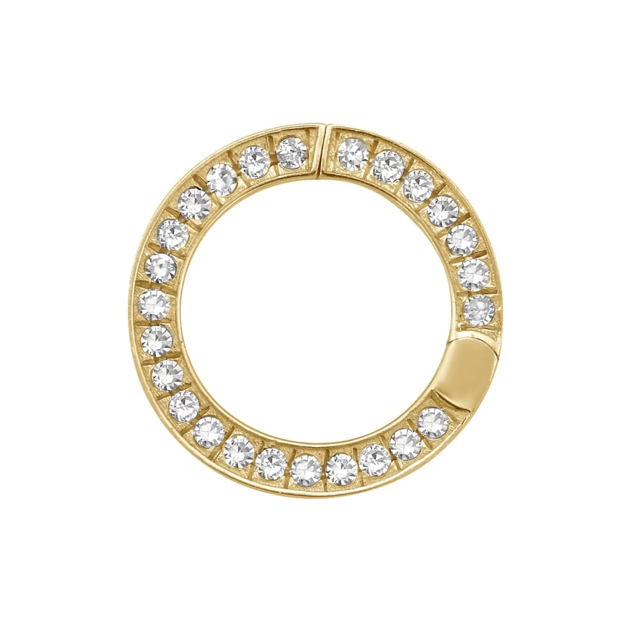 Lionheart 13.5mm Diamond Clicker Connector - Hypoallergenic Surgical Steel Piercing Jewelry