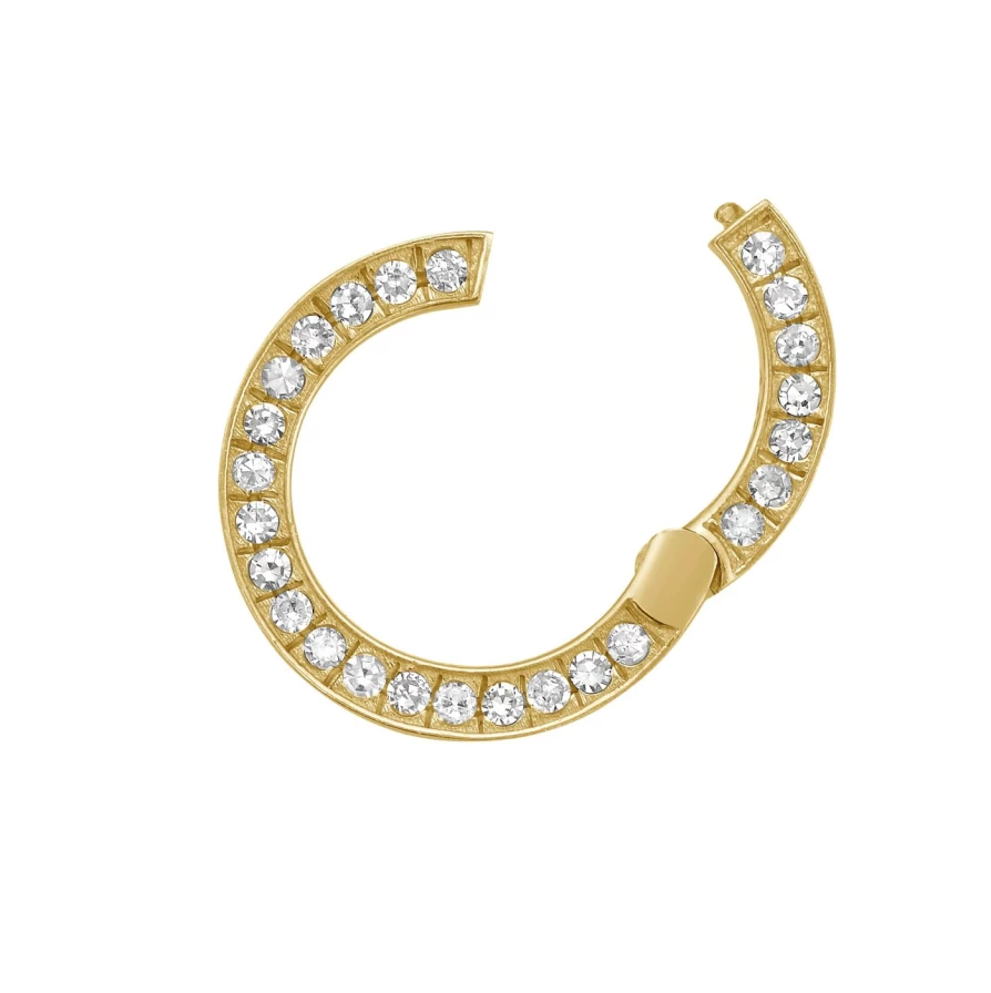 Lionheart 13.5mm Diamond Clicker Connector - Hypoallergenic Surgical Steel Piercing Jewelry