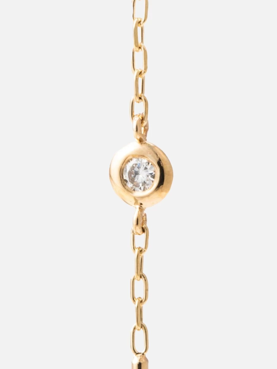 Hirotaka Diamond Toggle Chain Earrings – 14K Gold Hoop Dangle Earrings for Women