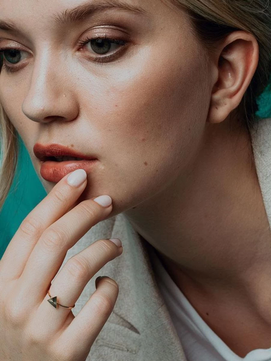 Alice Pierre Starburst Triangle Geometric Statement Ring