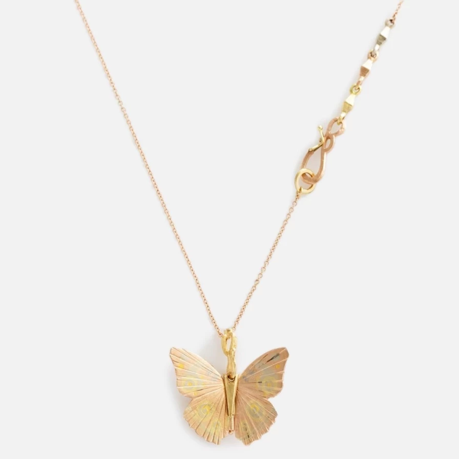 Handmade Watercolor Buckeye Necklace - James Banks Design Unique Botanical Jewelry