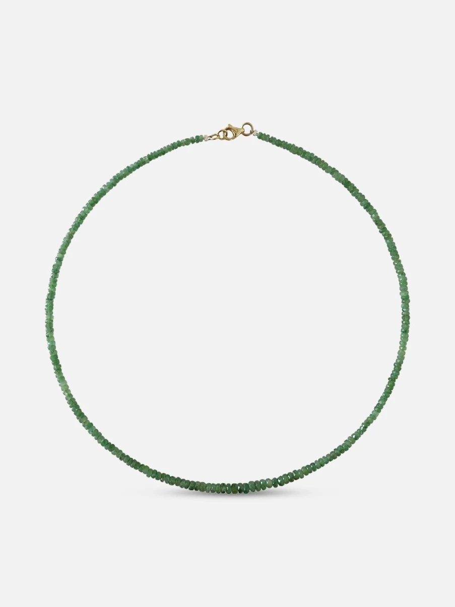 Noor Shamma Emerald Eternity Choker - Elegant Green Gemstone Necklace for Women