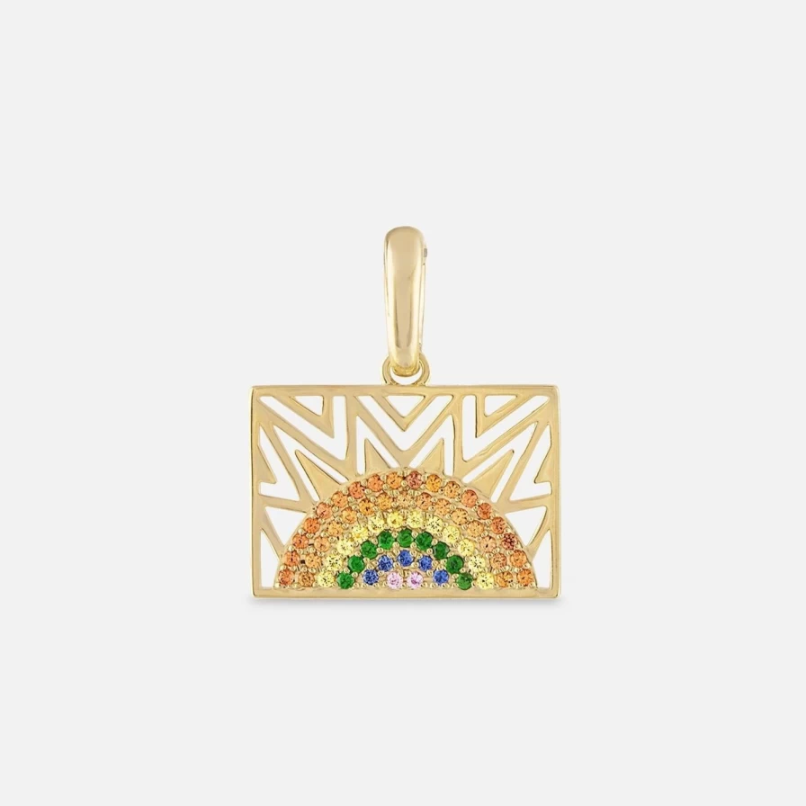 Eden Presley Here Comes The Sun Pendant - Sterling Silver Sun Charm Necklace