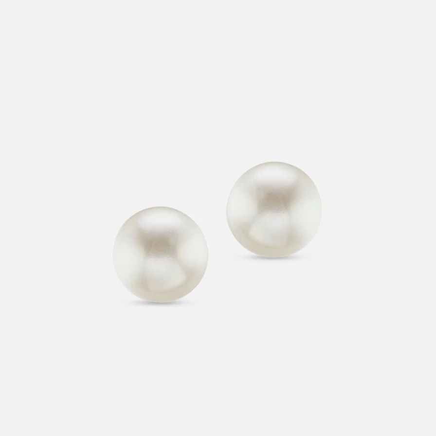 14K Yellow Gold Freshwater Pearl Stud Earrings - The Gild Everyday Pearl Studs