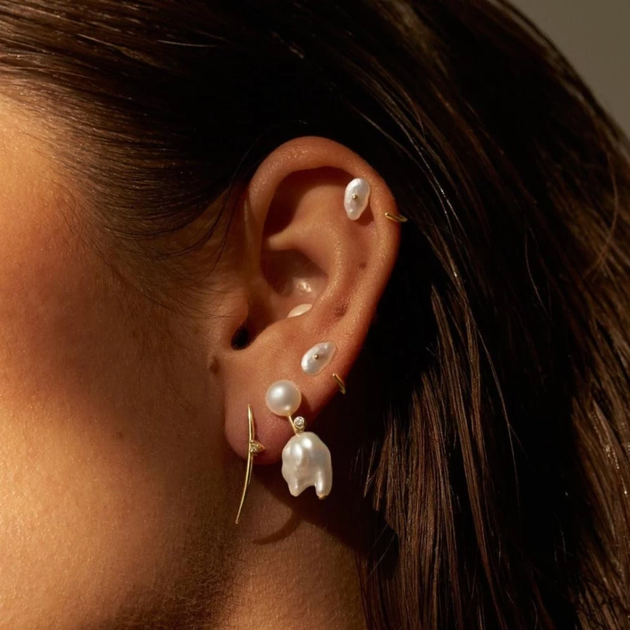 White Space Lagniappe Hug Earrings - Unique Hug-Themed Stud Earrings for Women