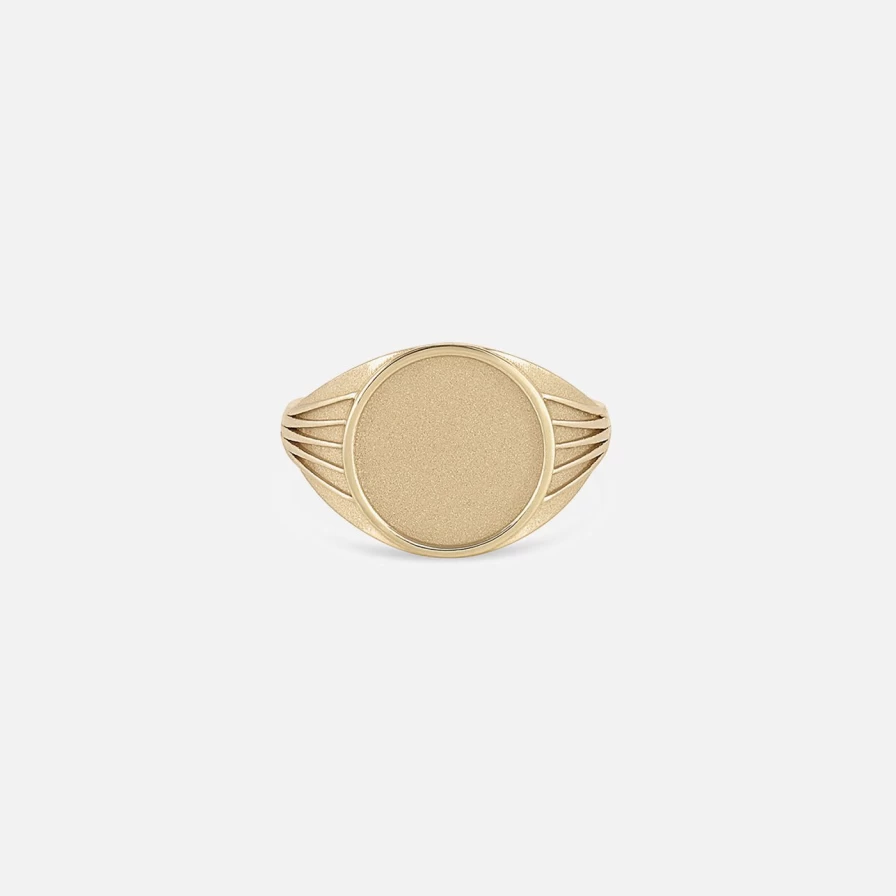 EMBLM Fine Jewelry 14K Yellow Gold Starburst Ring - Elegant Floral Design Wedding Band for Women