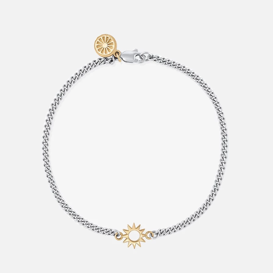 EMBLM Fine Jewelry Baby Spur Chain Bracelet for Infants - Sterling Silver Dainty Anklet or Charm Bracelet
