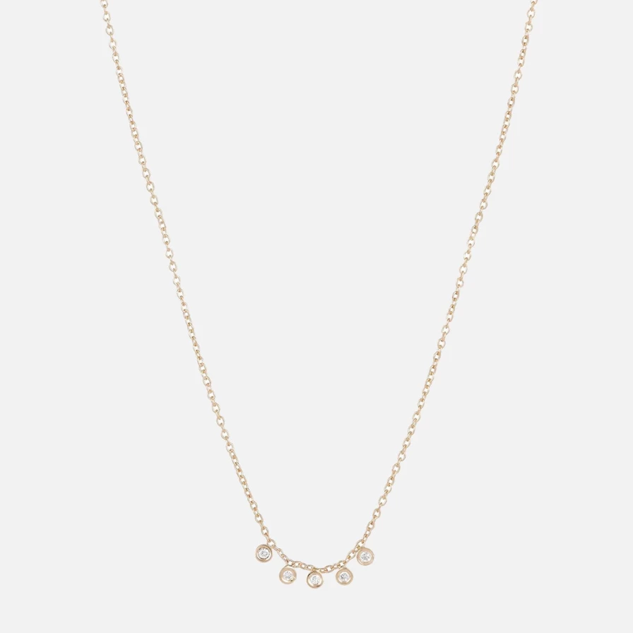 Ariel Gordon Mini Diamond Dash Necklace - Elegant Dainty Gold Pendant for Women