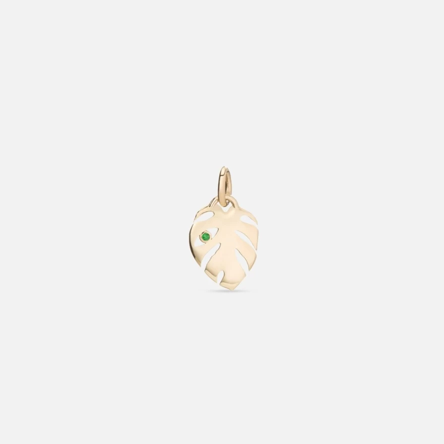 "Kimberly Doyle Unique Monstera Leaf Charm - Elegant Botanical Jewelry Pendant"