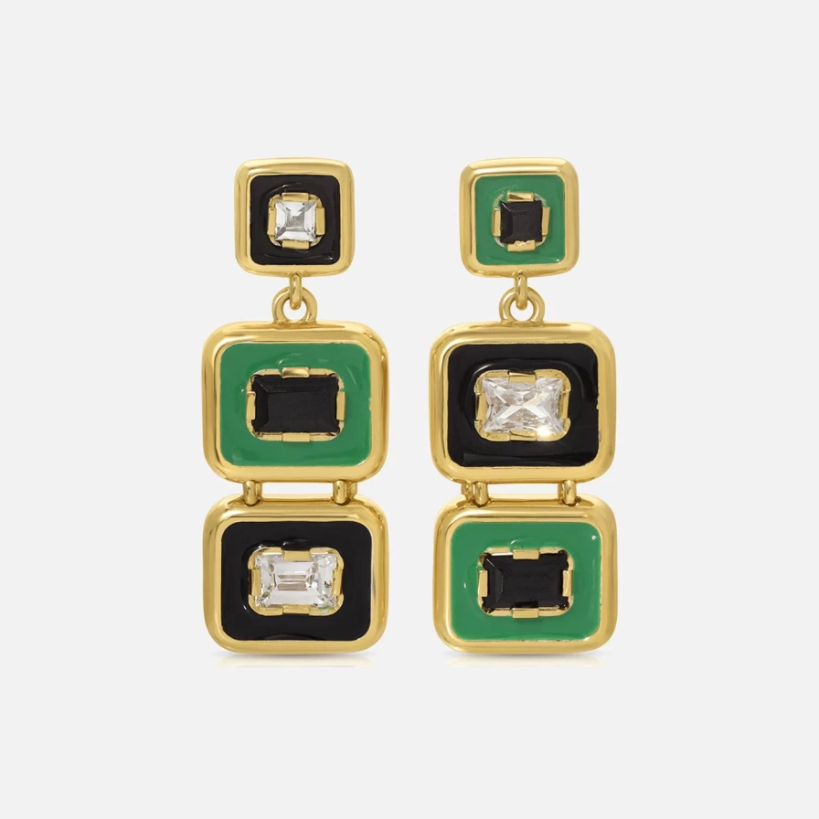 Monbouquette Gold Lucky Snapback Earrings - Stylish & Trendy Hoop Earrings for Women