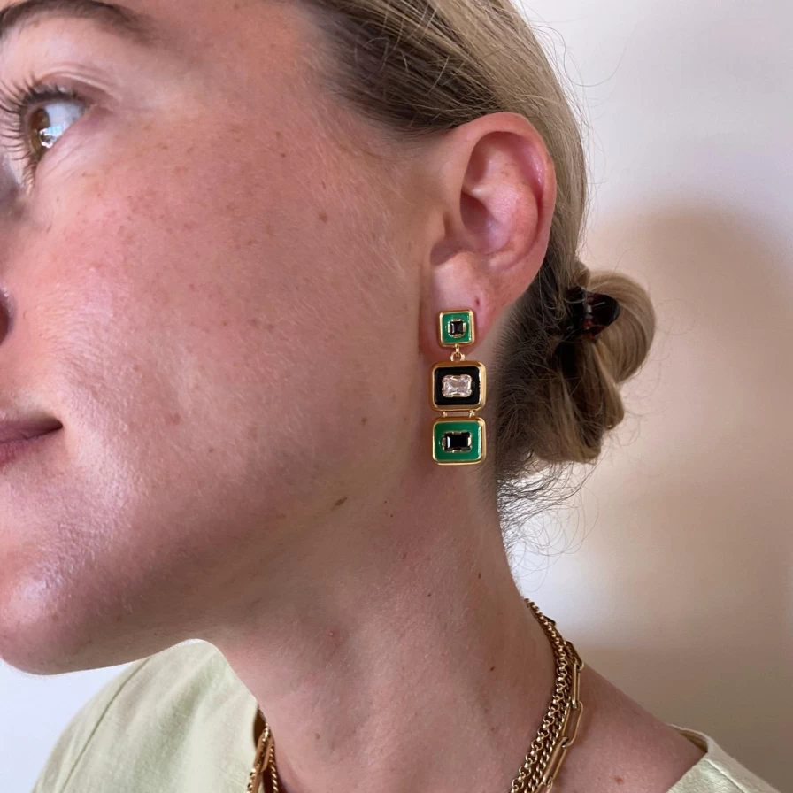 Monbouquette Gold Lucky Snapback Earrings - Stylish & Trendy Hoop Earrings for Women