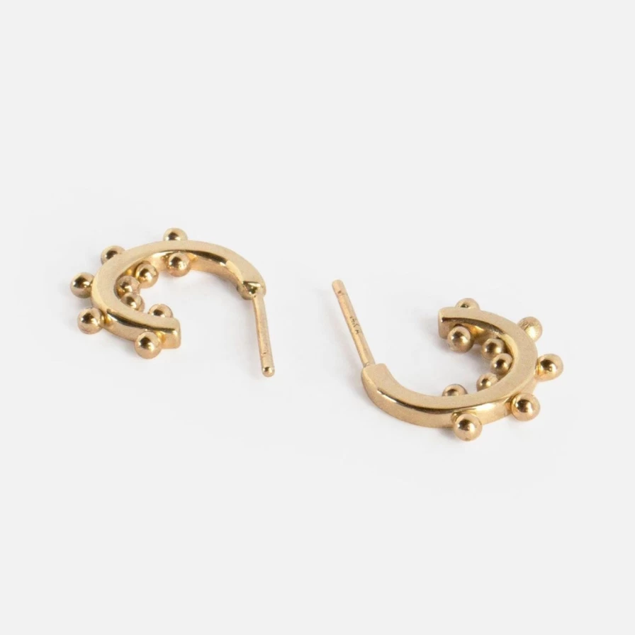 M. Hisae Mini Narumi Hoops - Elegant Japanese-Inspired Jewelry for Everyday Wear