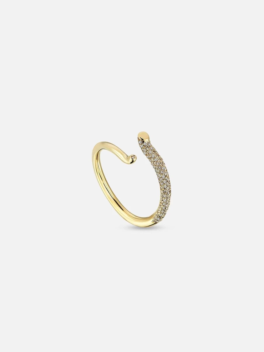 "Kloto Curve Ring – Unique Modern Twist Design Band for Women & Men"