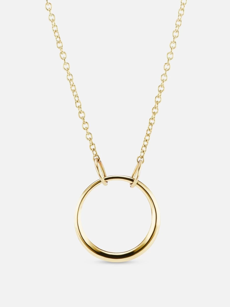 The Gild Petite Yellow Gold Loop Necklace – Elegant & Dainty Chain