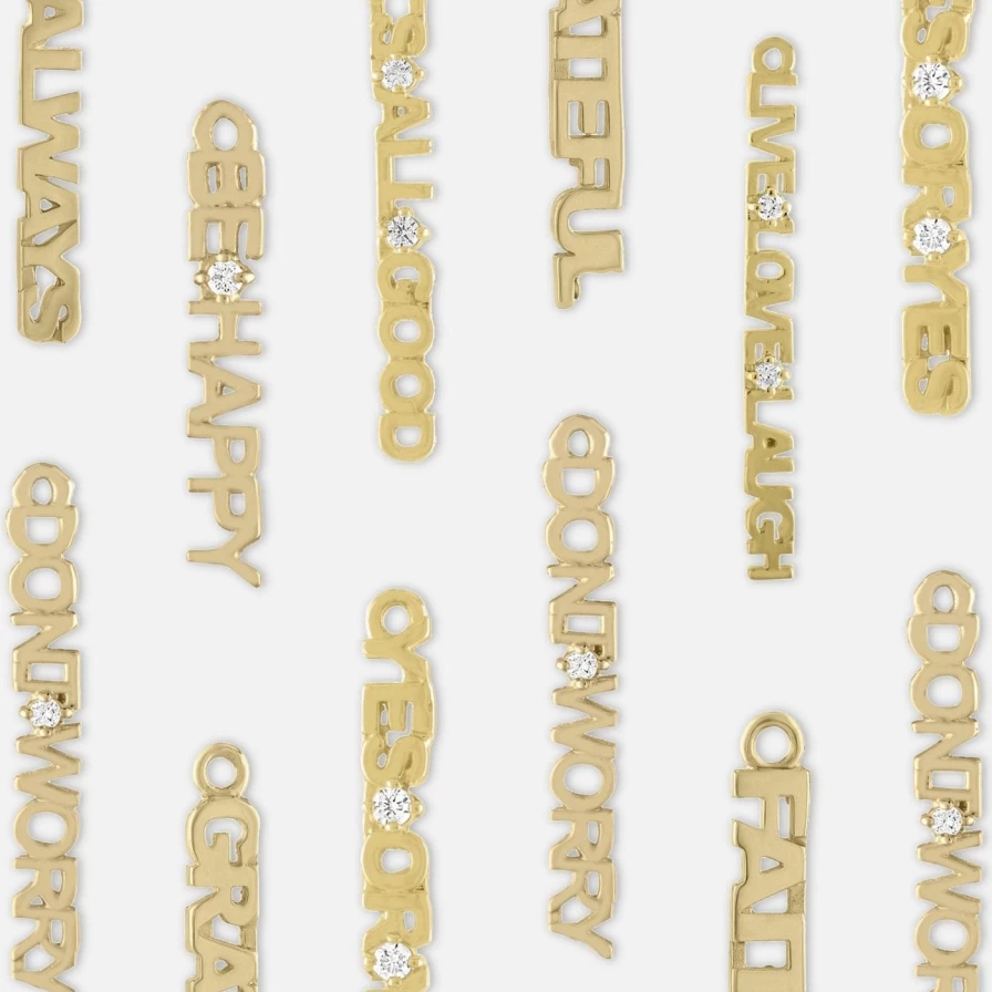 "Eden Presley Custom Gold Letter Charms - Personalized Engraved Name Jewelry"