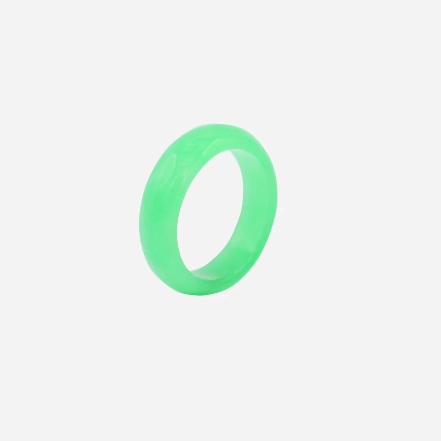 Seree Green Jade Ring - Handcrafted ZZ Design for Elegance & Style