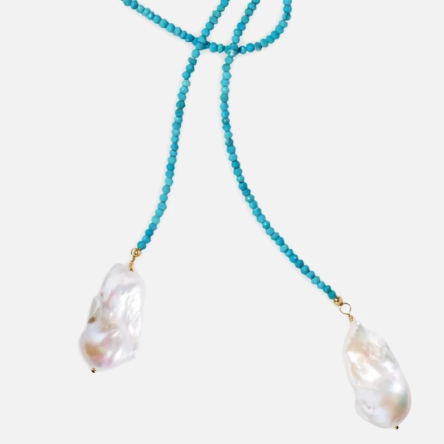 Joie DiGiovanni Turquoise Classic Gemstone Lariat Necklace