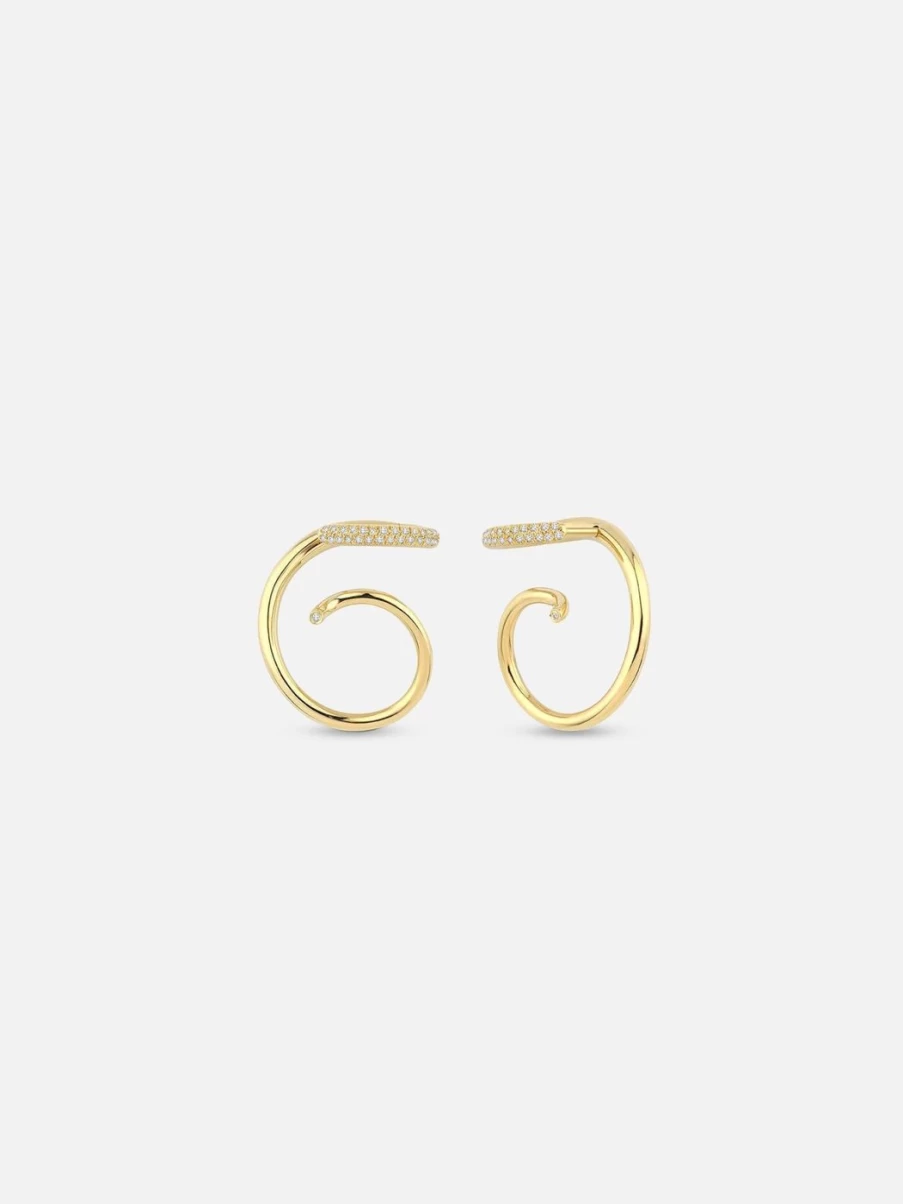 Kloto Coil Earrings - Stylish Spiral Hoop Earrings for Women, Hypoallergenic Fashion Jewelry Gift