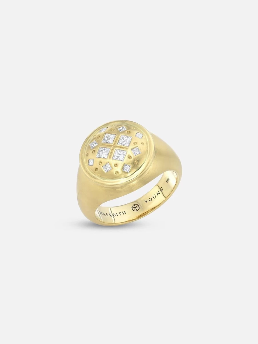 Meredith Young 14K Rose Gold Diamond Pinky Ring for Women - Elegant Stackable Band