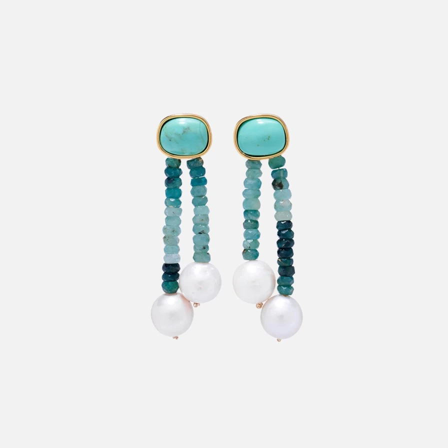 Lizzie Fortunato Alvar Turquoise Earrings – Handcrafted Bohemian Jewelry