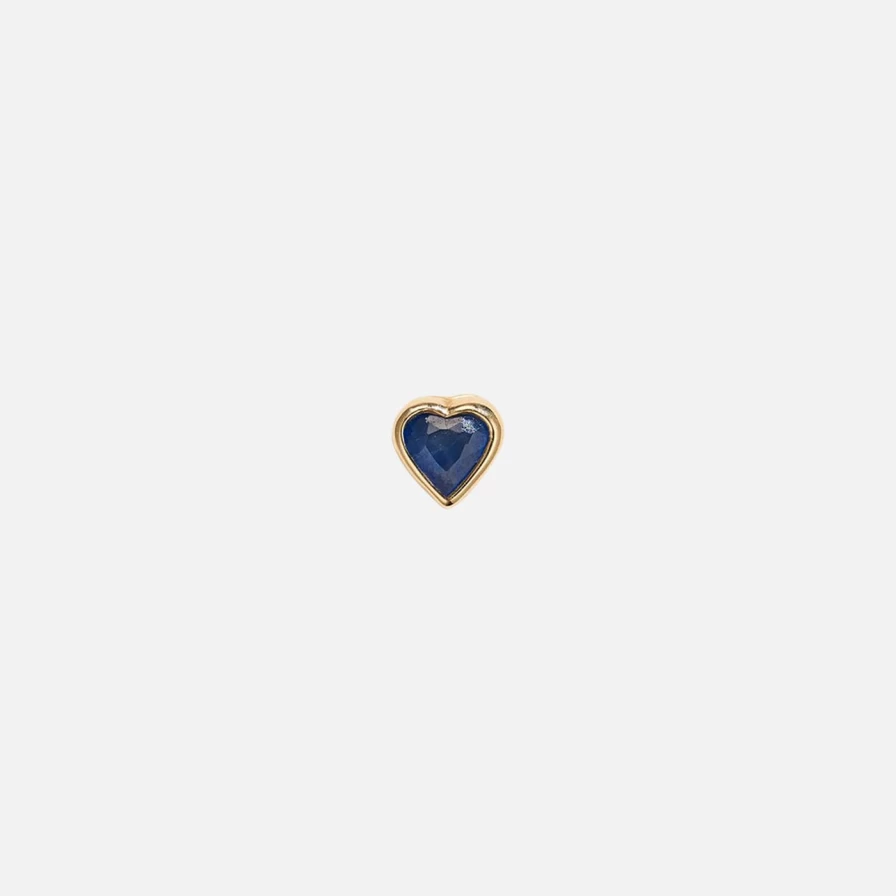 Pamela Love Bezel Set Heart Stud Earrings - 14K Gold Minimalist Jewelry
