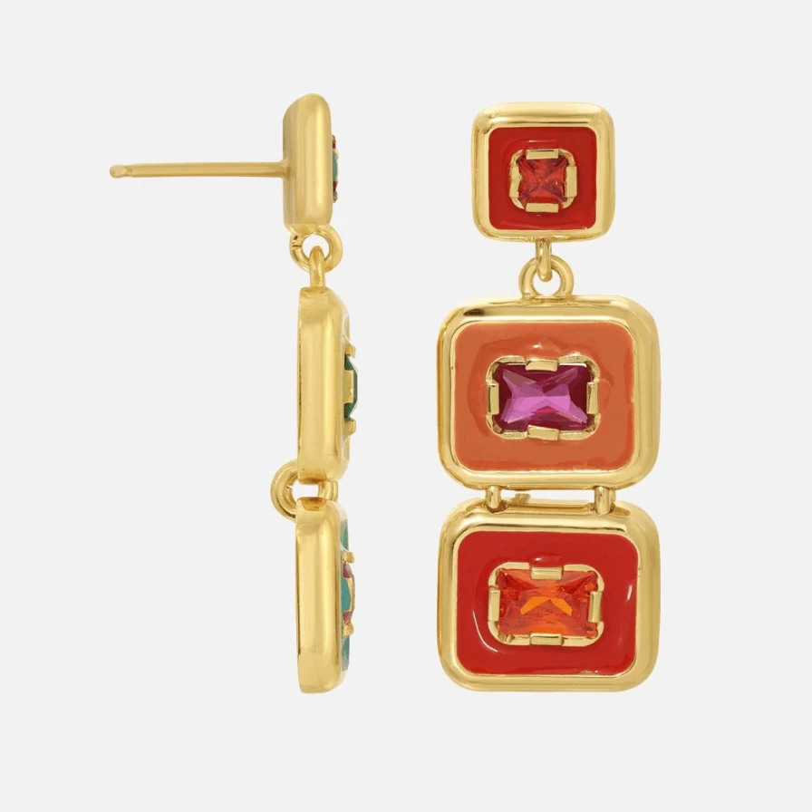 Monbouquette Gold Sunny Snapback Earrings - Stylish & Trendy Fashion Accessories