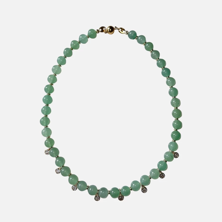 NOTTE Verde Glow Necklace – Elegant Green Pendant Jewelry for Women