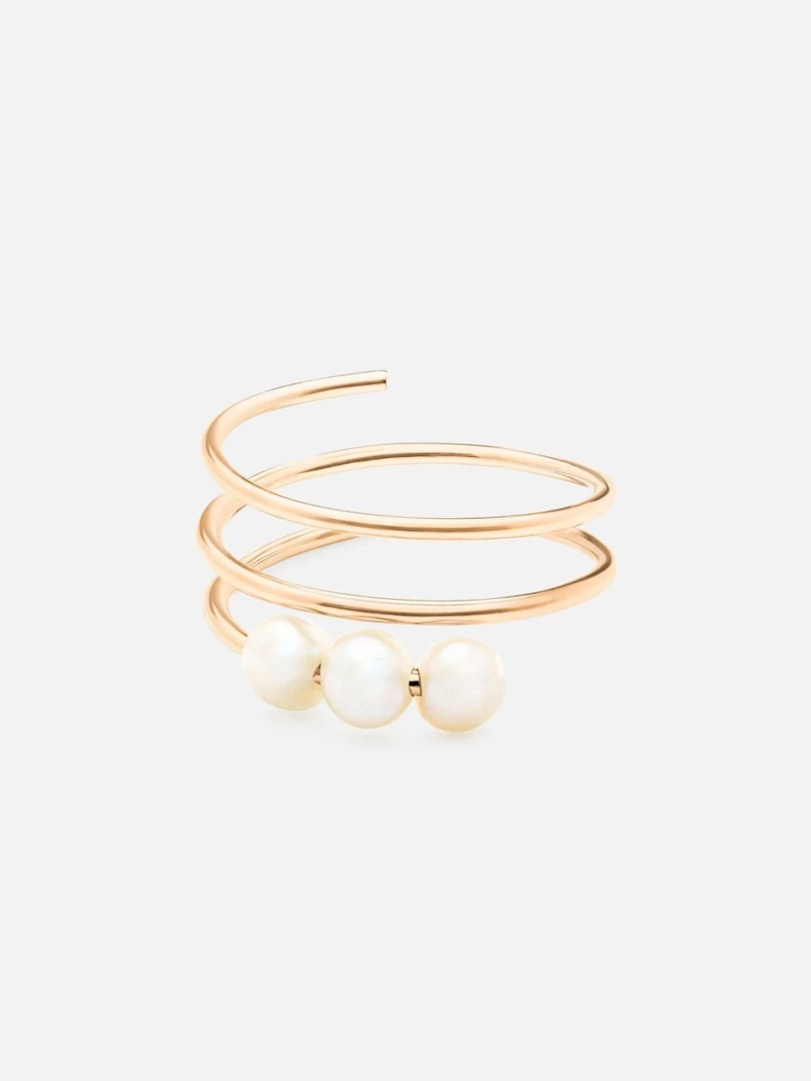 Noor Shamma Sterling Silver Spiral Knuckle Ring – Elegant Troika Design for Women