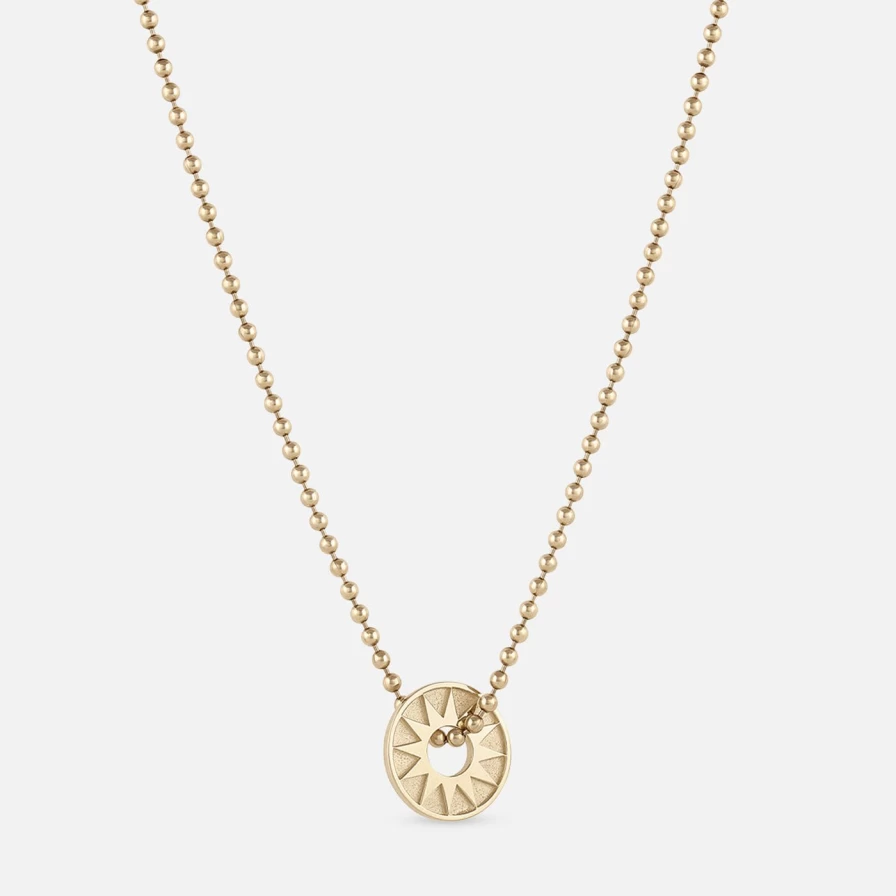 14K Yellow Gold Mini Star Necklace - EMBLM Fine Jewelry Dainty Celestial Pendant