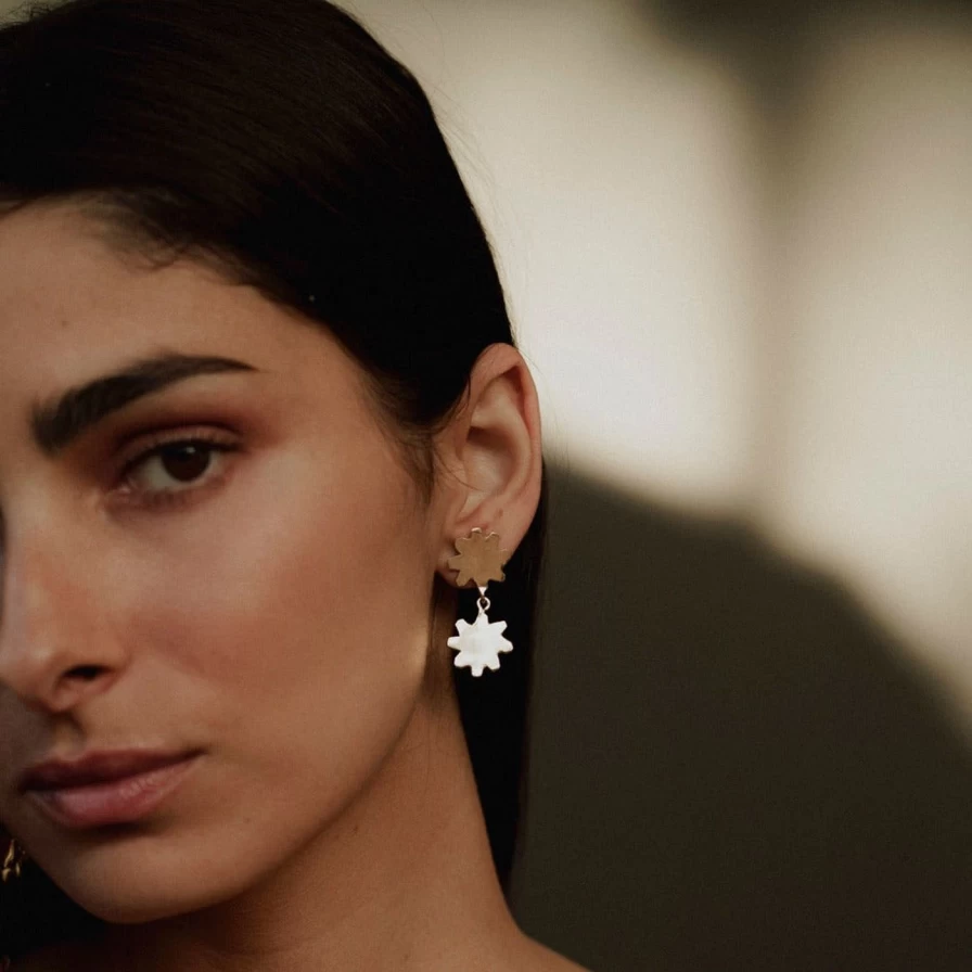 Ariana Boussard-Reifel Orion Bronze Earrings, Short Dainty Gold-Tone Hoops