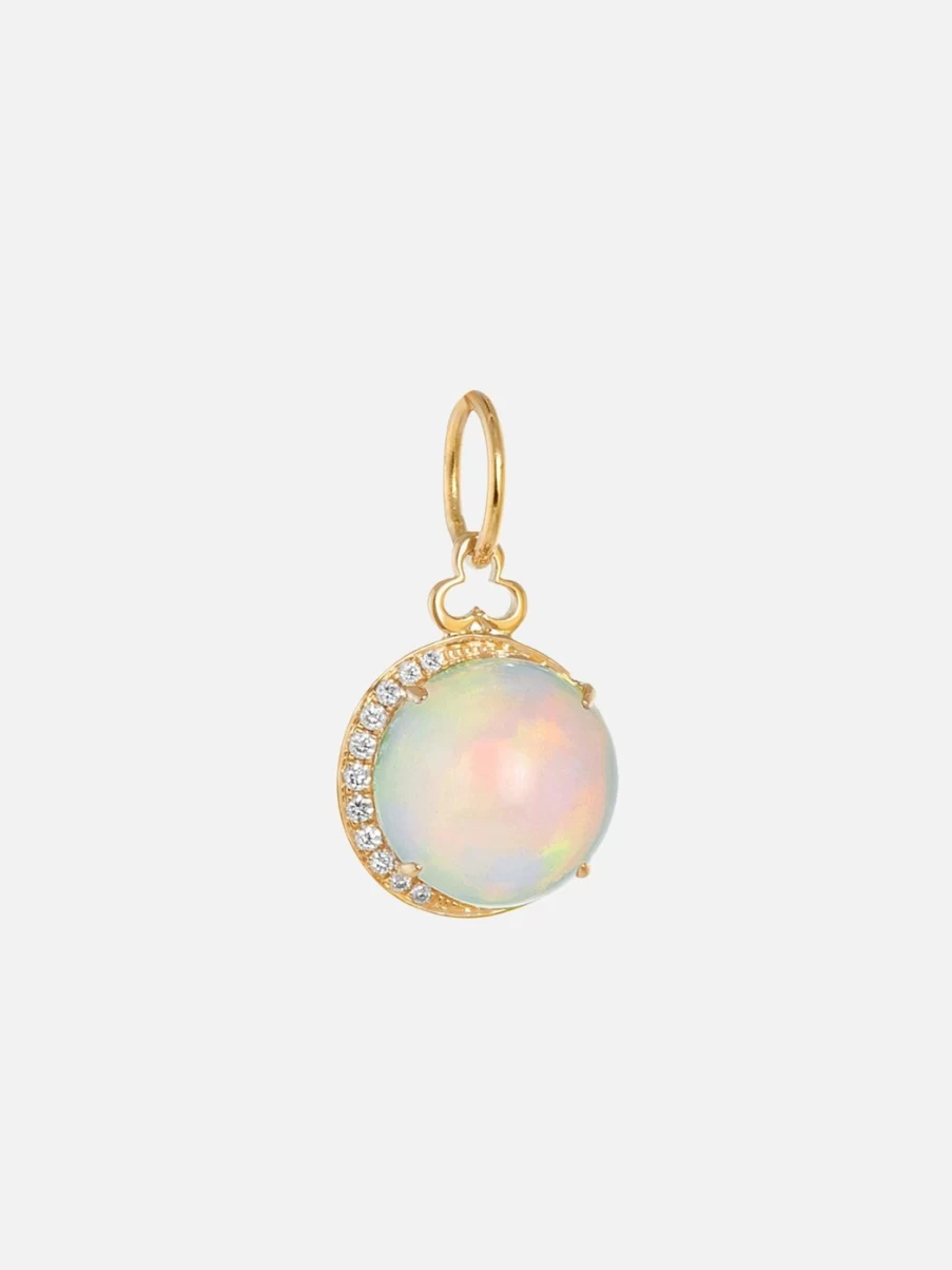 Devon Woodhill Ethiopian Opal Moon Charm – Genuine Opal Jewelry for Elegant Style