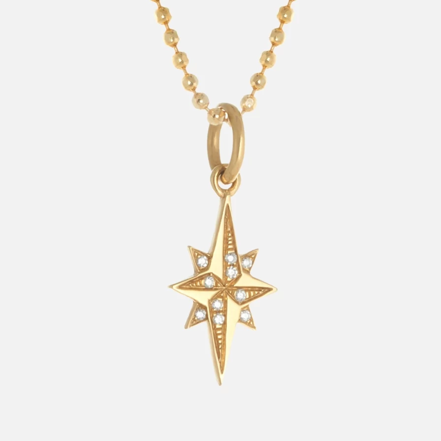 Devon Woodhill Mini Stellar Charm Necklace - Elegant Gold-Tone Star Pendant for Women