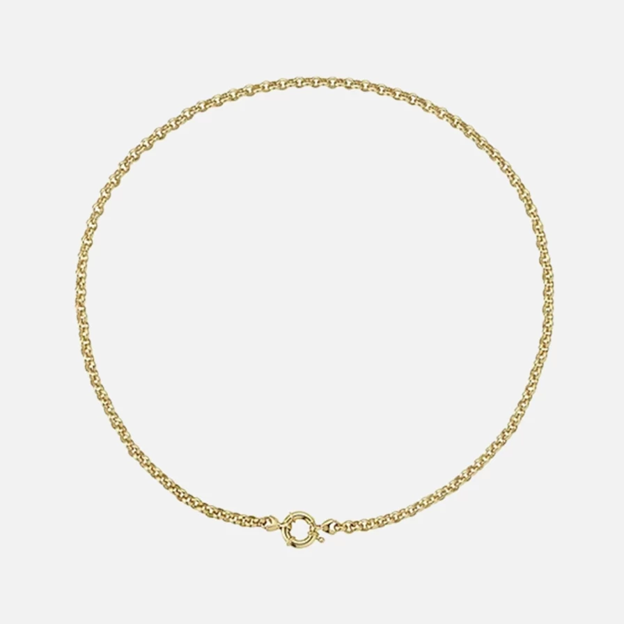 Lionheart 4mm Solid Rolo Chain Necklace - Heavy Gold Link Chain for Men & Women